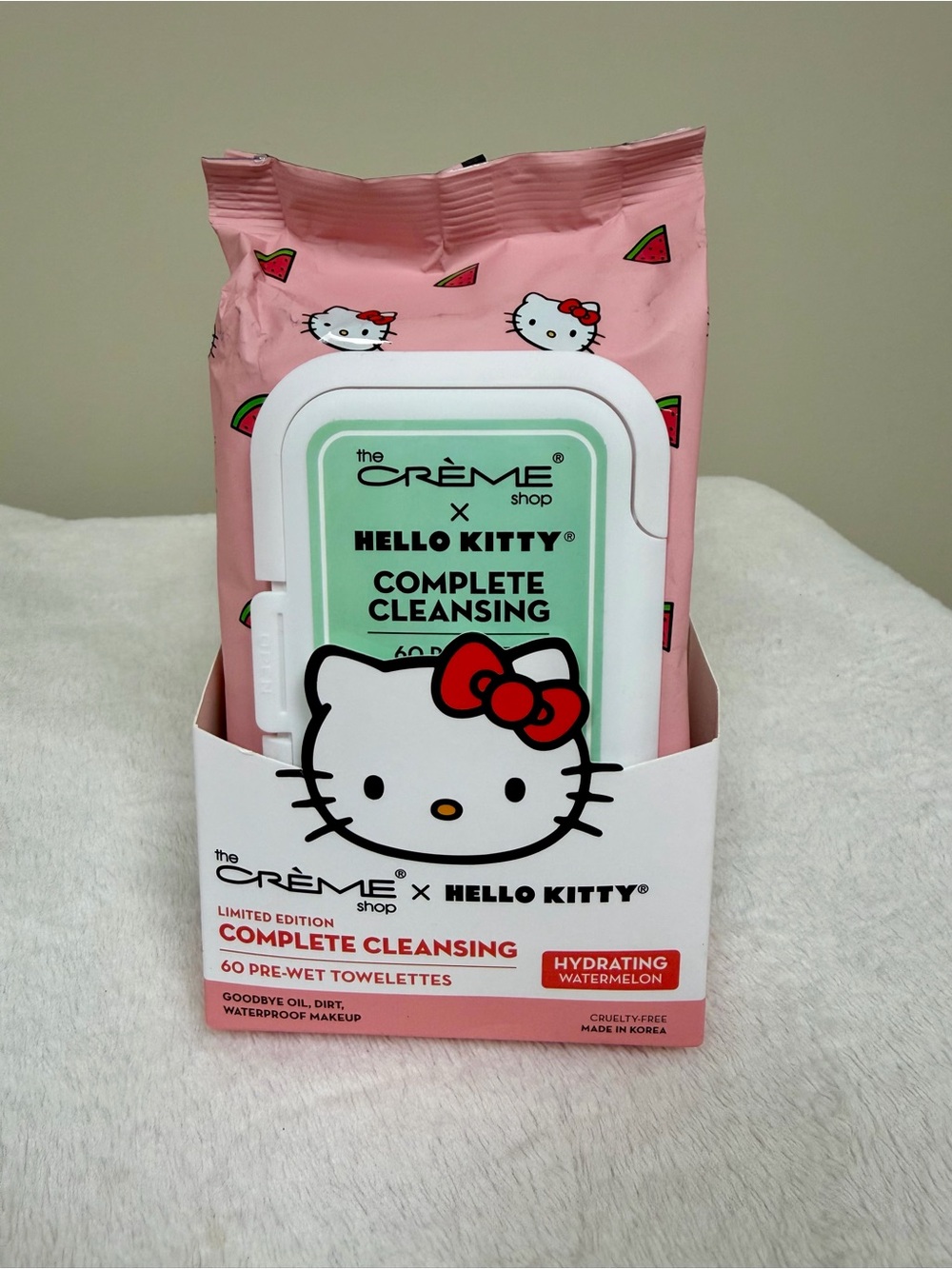 The Crème Shop x Hello Kitty Hydrating Watermelon Cleansing Wipes